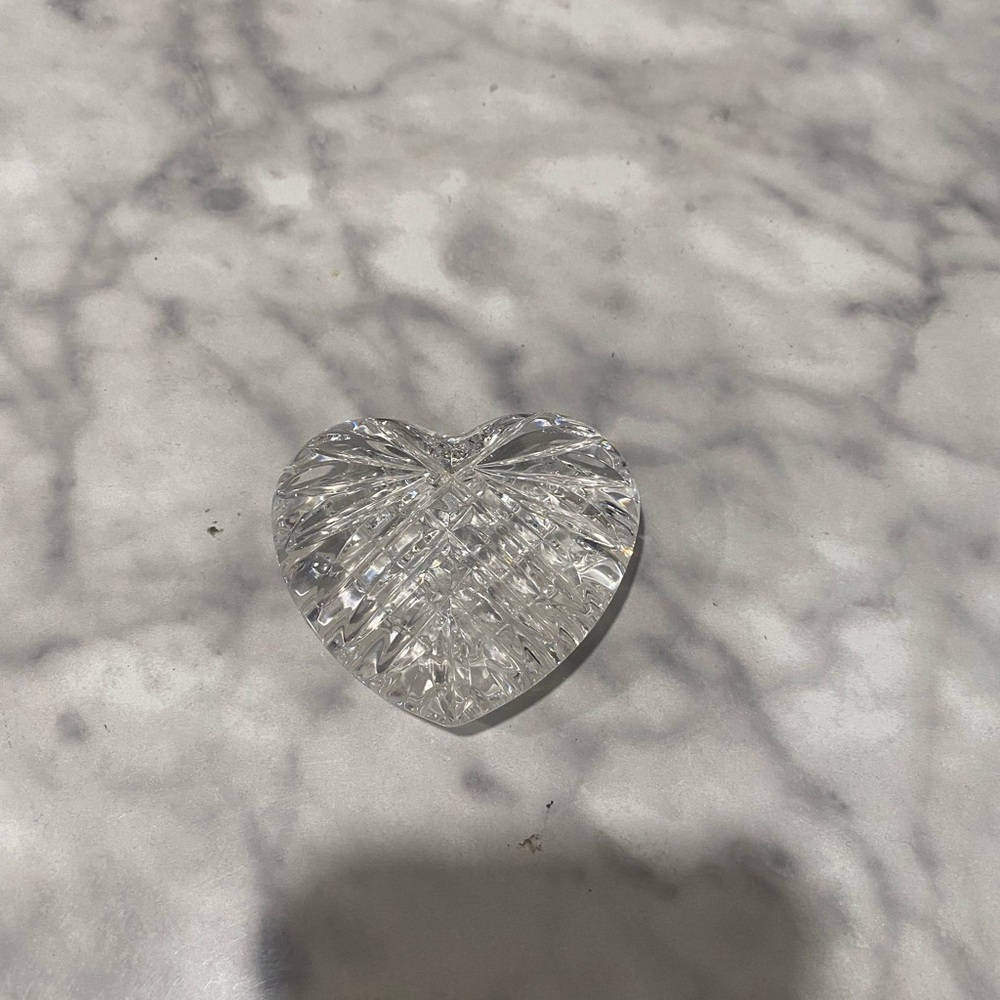 Waterford crystal heart shaped paperweight